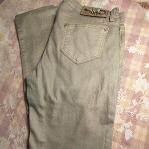 VO Jeans virgin only silver gold skinny jean size 29 cotton spandex with stretch